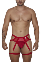 CandyMan 99675 Garter Jock Zweiteiliges Set Farbe Rot